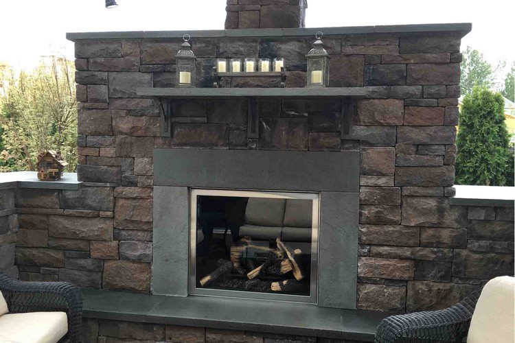 Outdoor Wood Fireplace