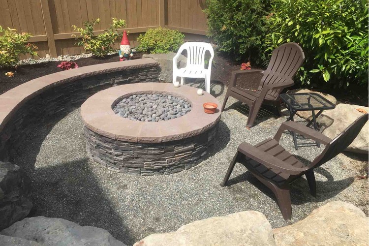 Firepit and Raised Garden