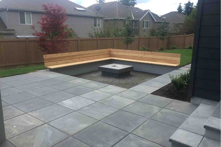 Stone Pavers and Firepit