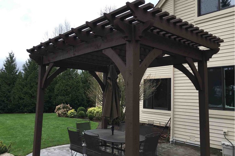 Stone Patio and Pergola