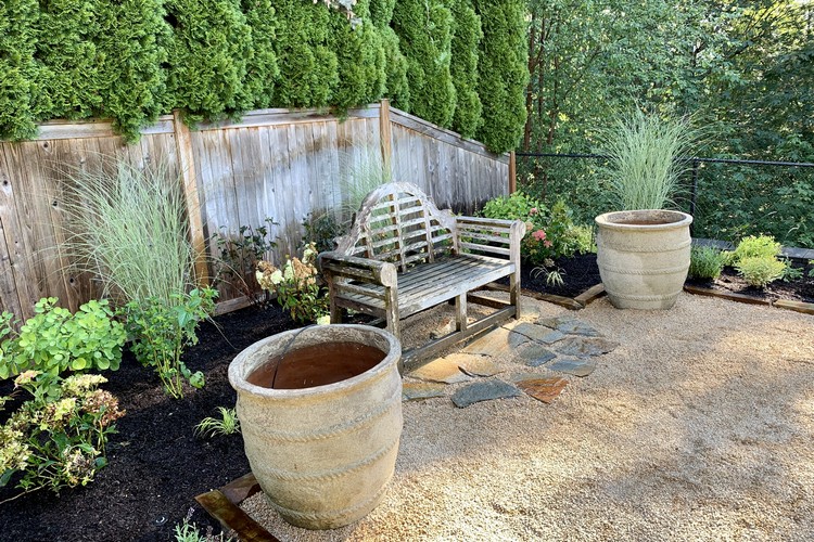 Backyard Renovation with Planters